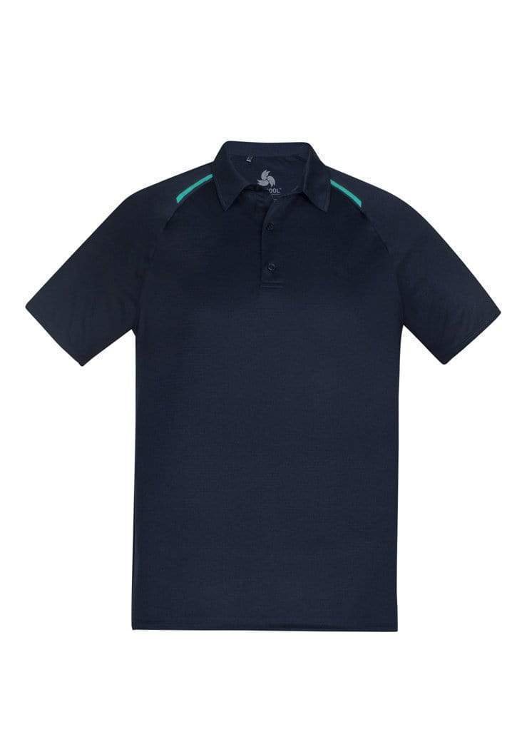 Biz Care Casual Wear Navy/Teal / S Biz Collection Academy Mens Polo P012MS